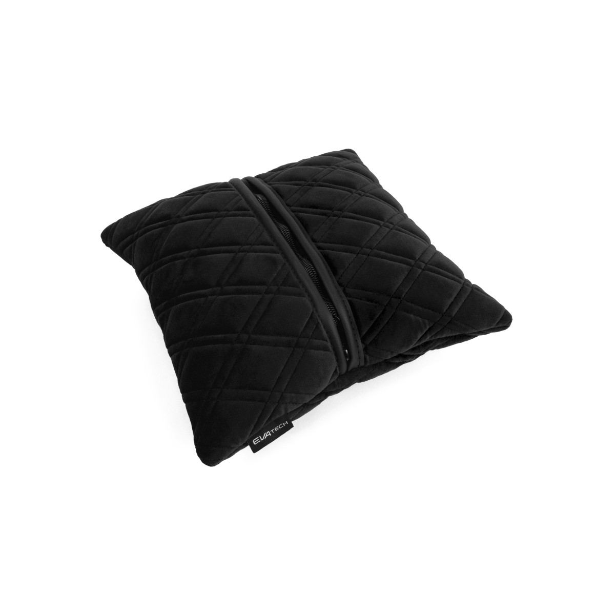 EVAtech Car Pillow 30x30 cm - black / black stitches EVAtech Car Pillow 30x30 cm - black / black stitches
