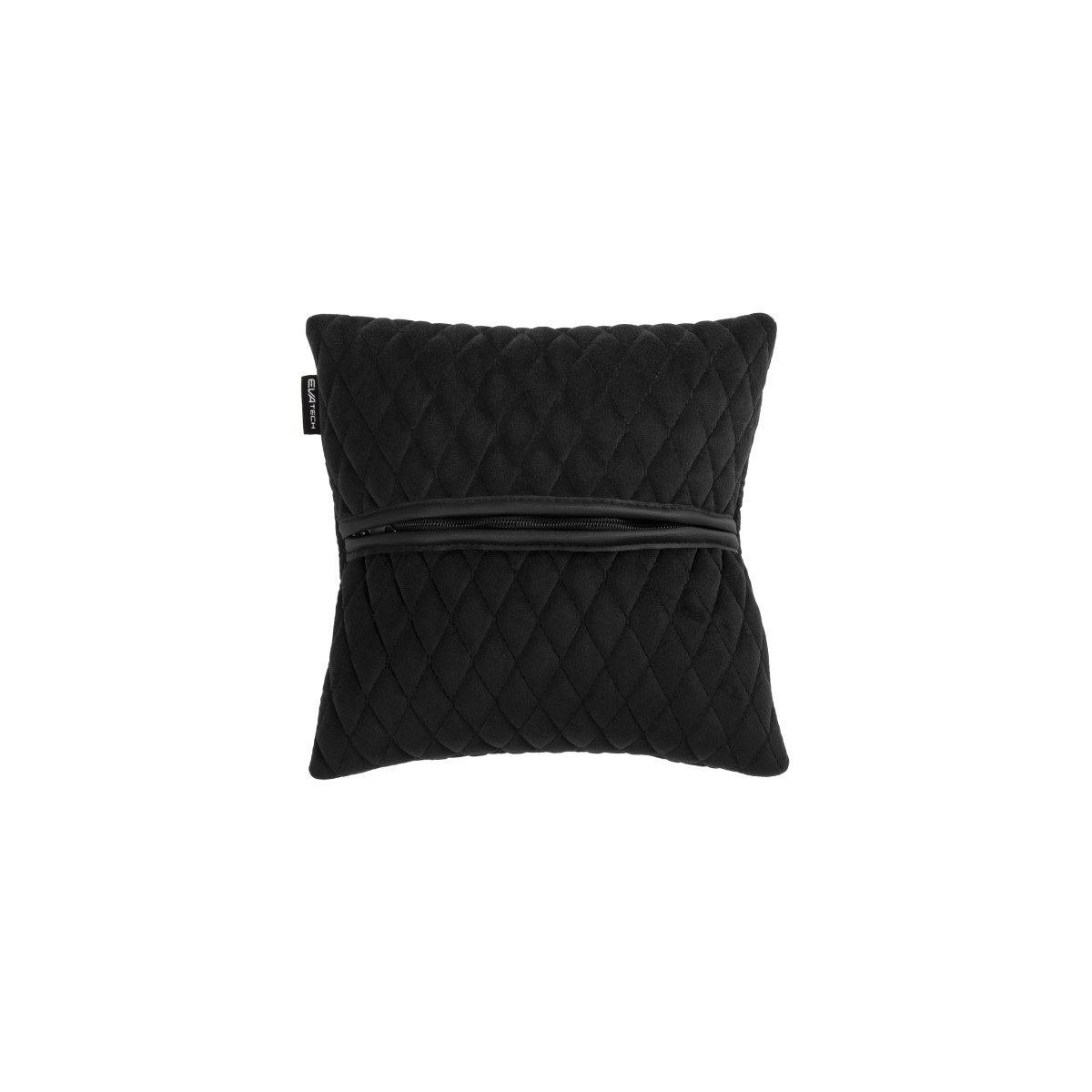 EVAtech Car Pillow 30x30 cm - black / black stitches EVAtech Car Pillow 30x30 cm - black / black stitches