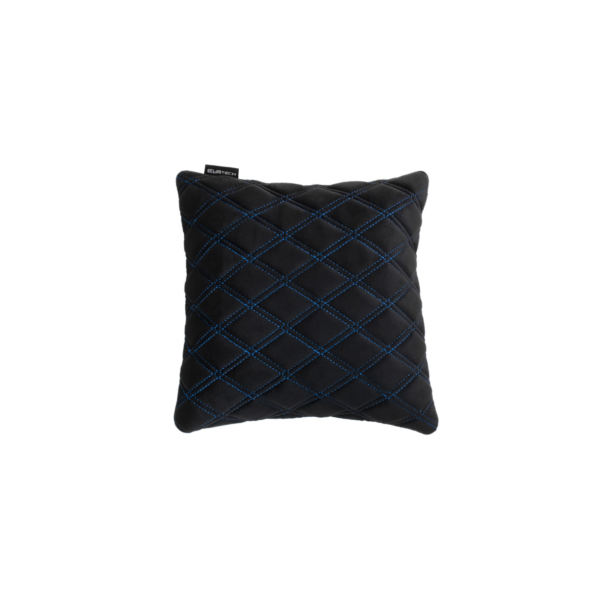 EVAtech Car Pillow 30x30 cm - black / blue stitches EVAtech Car Pillow 30x30 cm - black / blue stitches