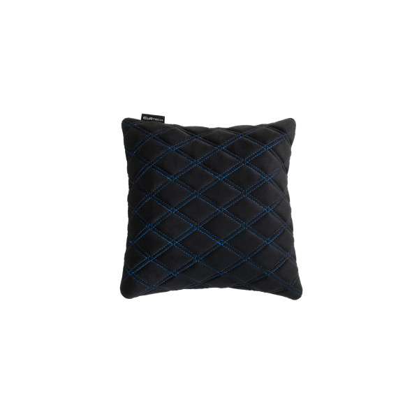 EVAtech Car Pillow 30x30 cm - black / blue stitches