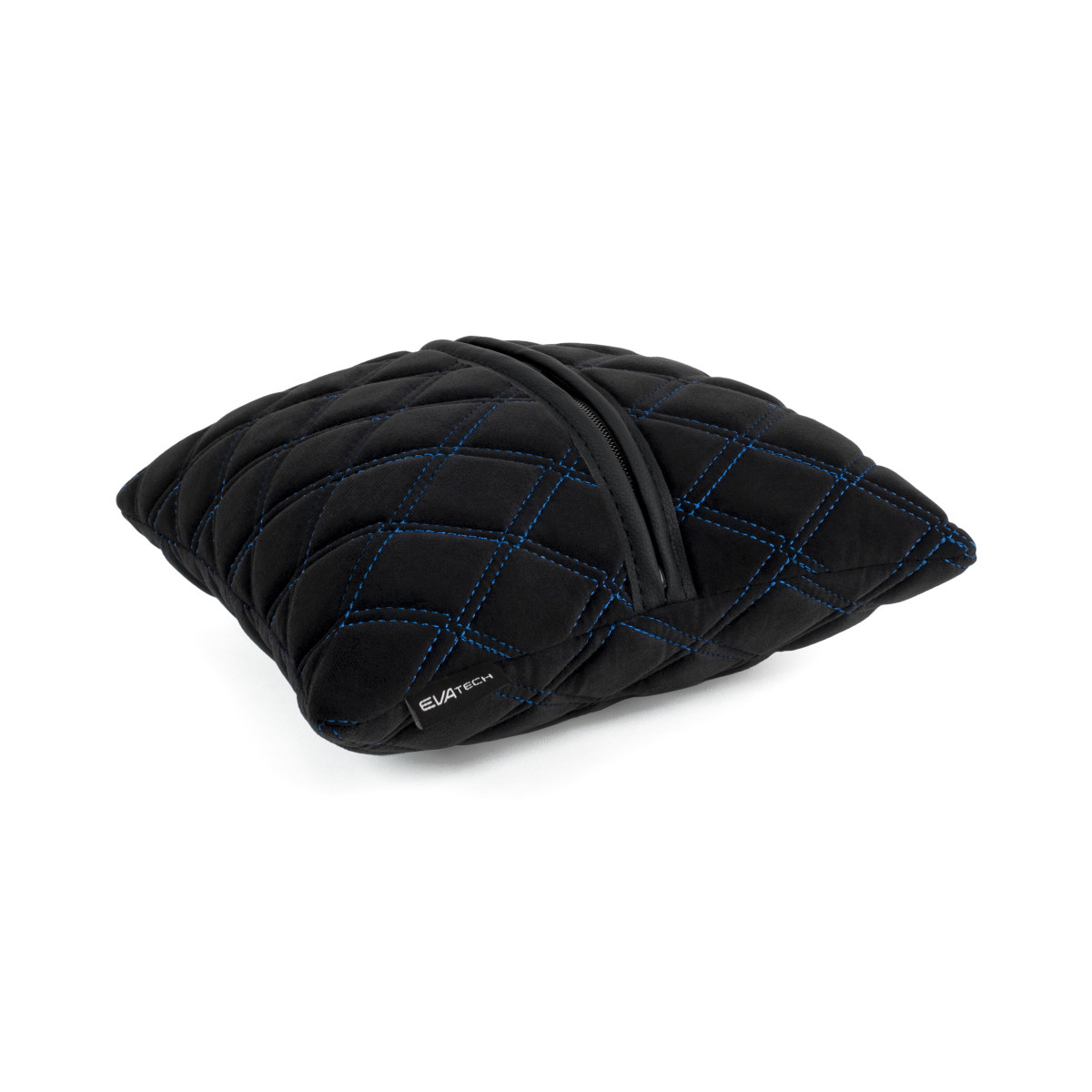 EVAtech Car Pillow 30x30 cm - black / blue stitches EVAtech Car Pillow 30x30 cm - black / blue stitches
