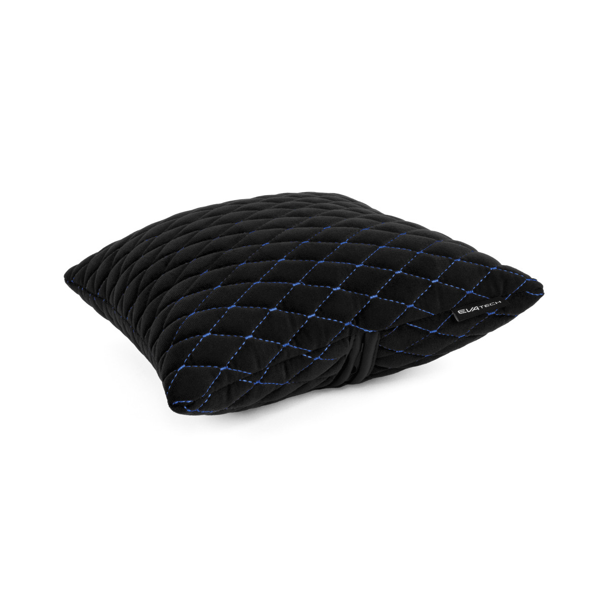 EVAtech Car Pillow 30x30 cm - black / blue stitches EVAtech Car Pillow 30x30 cm - black / blue stitches
