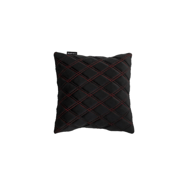 EVAtech Car Pillow 30x30 cm - black / red stitches