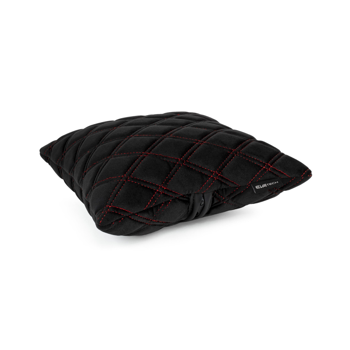 EVAtech Car Pillow 30x30 cm - black / red stitches EVAtech Car Pillow 30x30 cm - black / red stitches