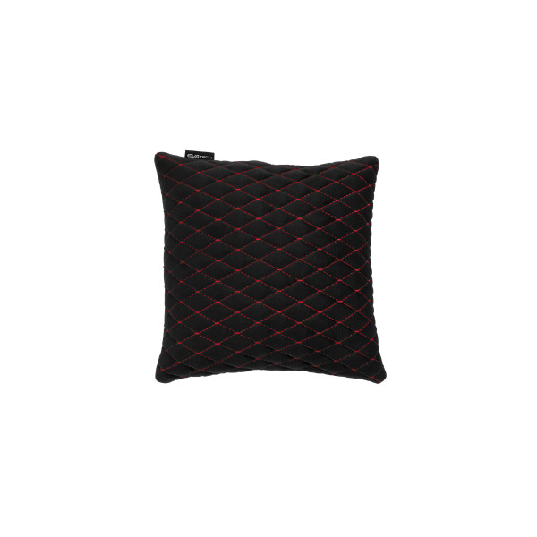EVAtech Car Pillow 30x30 cm - black / red stitches