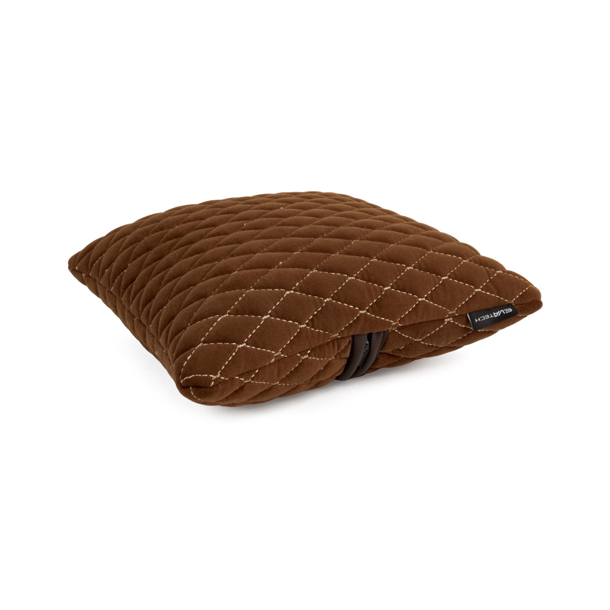 EVAtech Car Pillow 30x30 cm - brown / brown stitches EVAtech Car Pillow 30x30 cm - brown / brown stitches