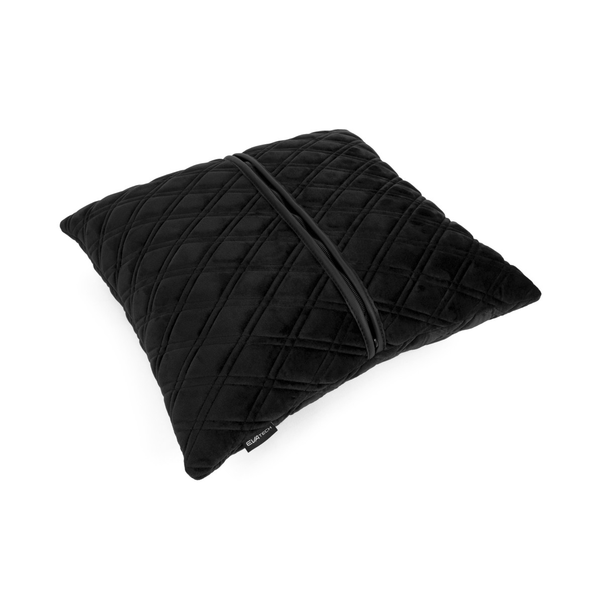 EVAtech Car Pillow 40x40 cm - black / black stitches EVAtech Car Pillow 40x40 cm - black / black stitches