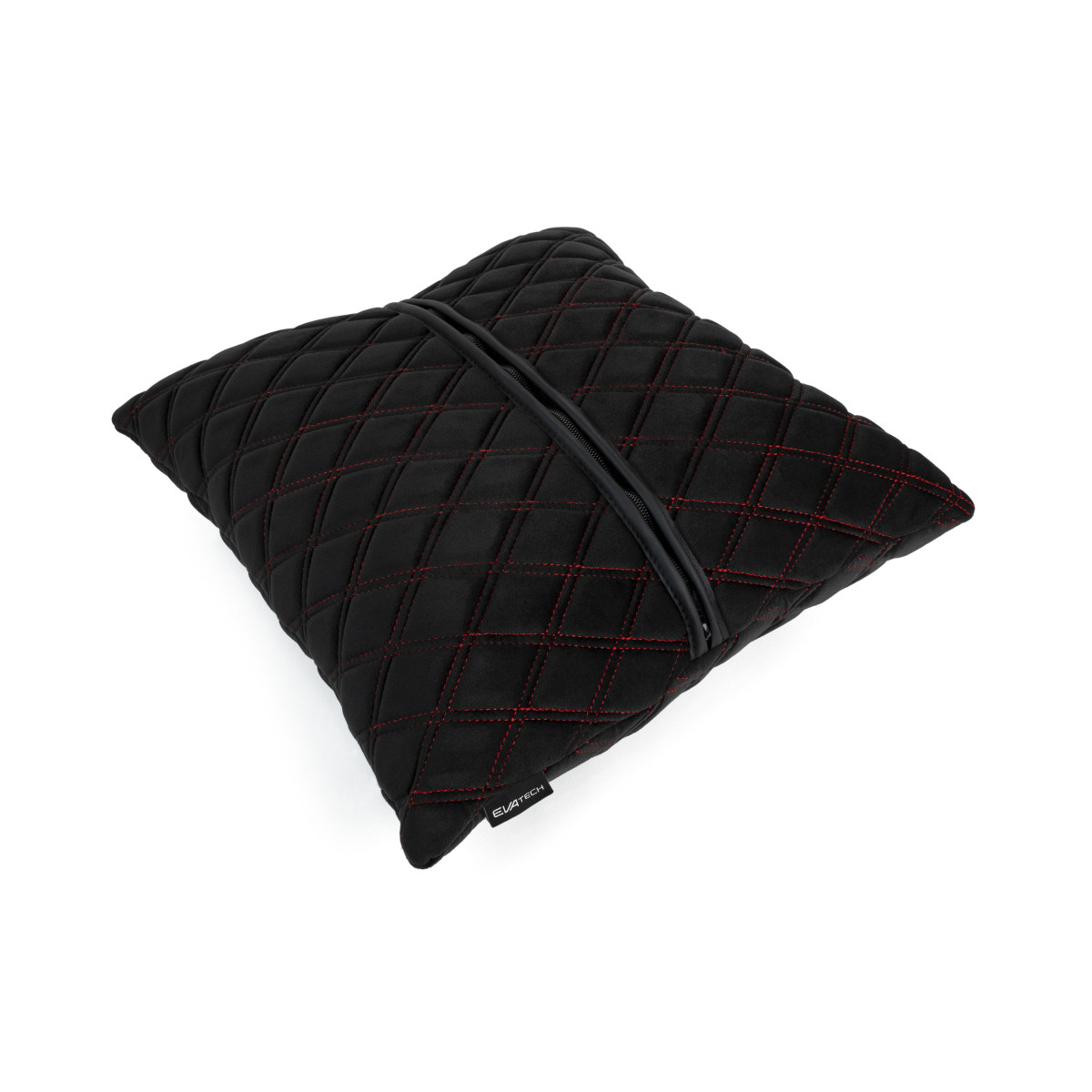 EVAtech Car Pillow 40x40 cm - black / red stitches EVAtech Car Pillow 40x40 cm - black / red stitches