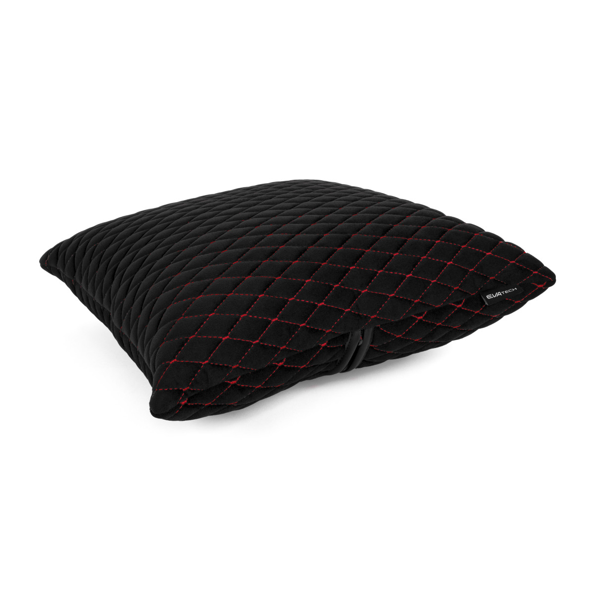 EVAtech Car Pillow 40x40 cm - black / red stitches EVAtech Car Pillow 40x40 cm - black / red stitches