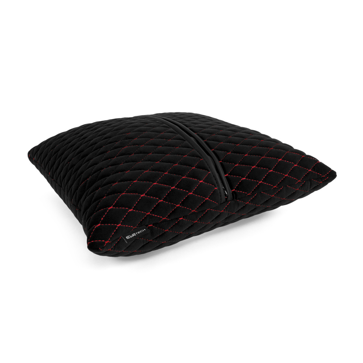 EVAtech Car Pillow 40x40 cm - black / red stitches EVAtech Car Pillow 40x40 cm - black / red stitches
