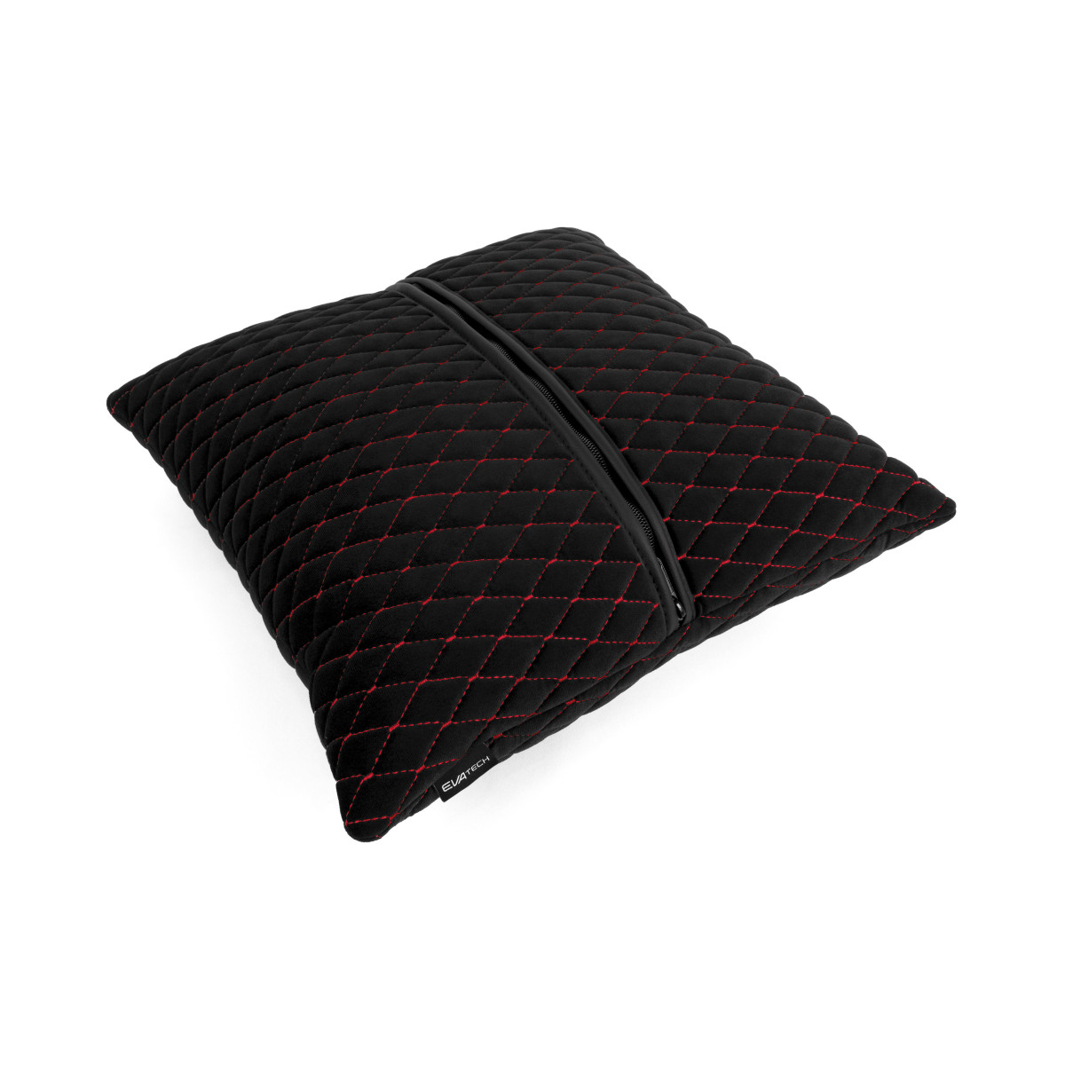 EVAtech Car Pillow 40x40 cm - black / red stitches EVAtech Car Pillow 40x40 cm - black / red stitches