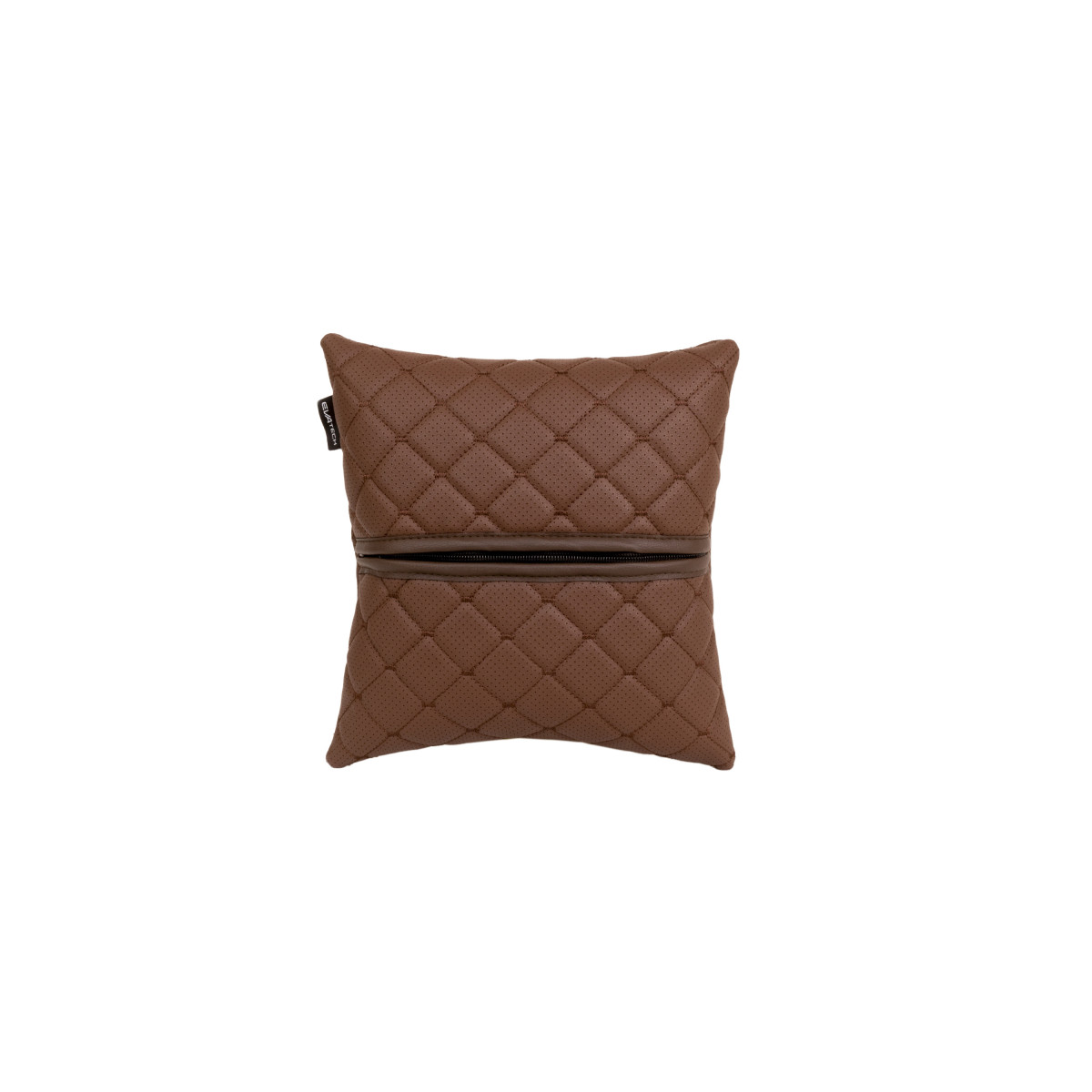 EVAtech ECO Car Pillow 30x30 cm - brown / brown stitches EVAtech ECO Car Pillow 30x30 cm - brown / brown stitches