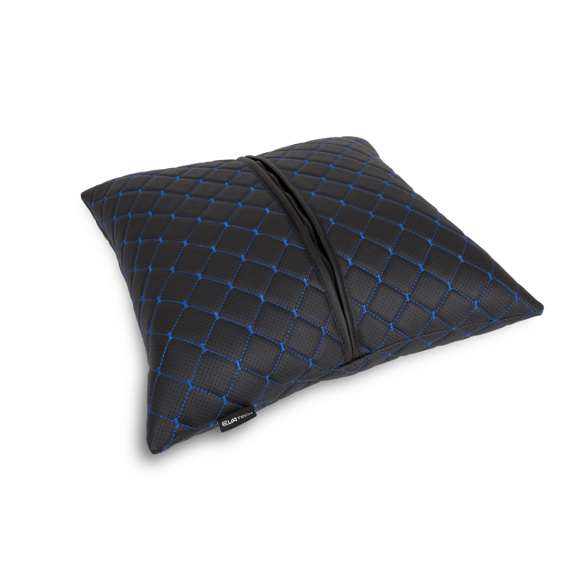 EVAtech ECO Car Pillow 40x40 cm - black / blue stitches EVAtech ECO Car Pillow 40x40 cm - black / blue stitches