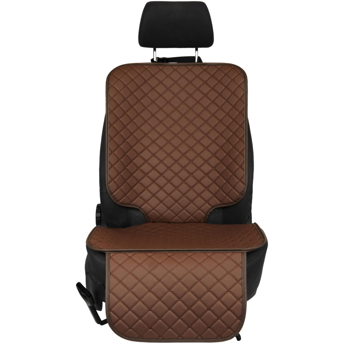 EVAtech ECO Car Seat Protector for Child Car Seats - brown / brown edges / brown stitches EVAtech ECO Car Seat Protector for Child Car Seats - brown / brown edges / brown stitches