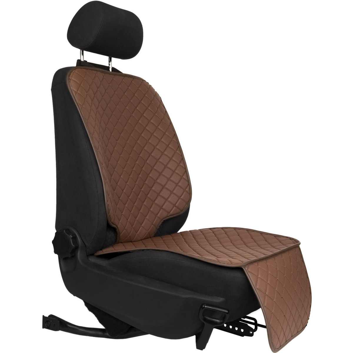 EVAtech ECO Car Seat Protector for Child Car Seats - brown / brown edges / brown stitches EVAtech ECO Car Seat Protector for Child Car Seats - brown / brown edges / brown stitches