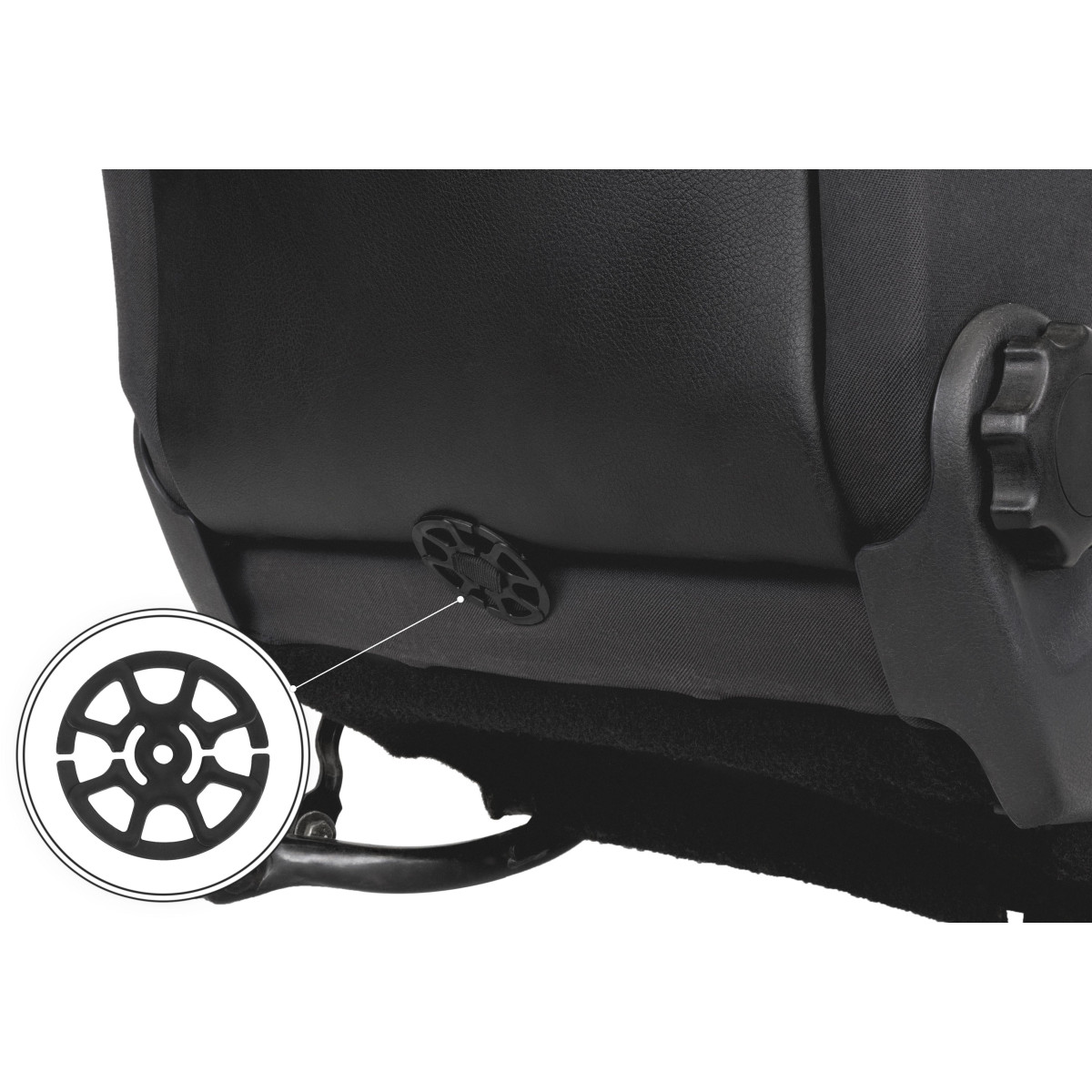 EVAtech ECO Car Seat Protector for Child Car Seats - beige / black edges / beige stitches EVAtech ECO Car Seat Protector for Child Car Seats - beige / black edges / beige stitches