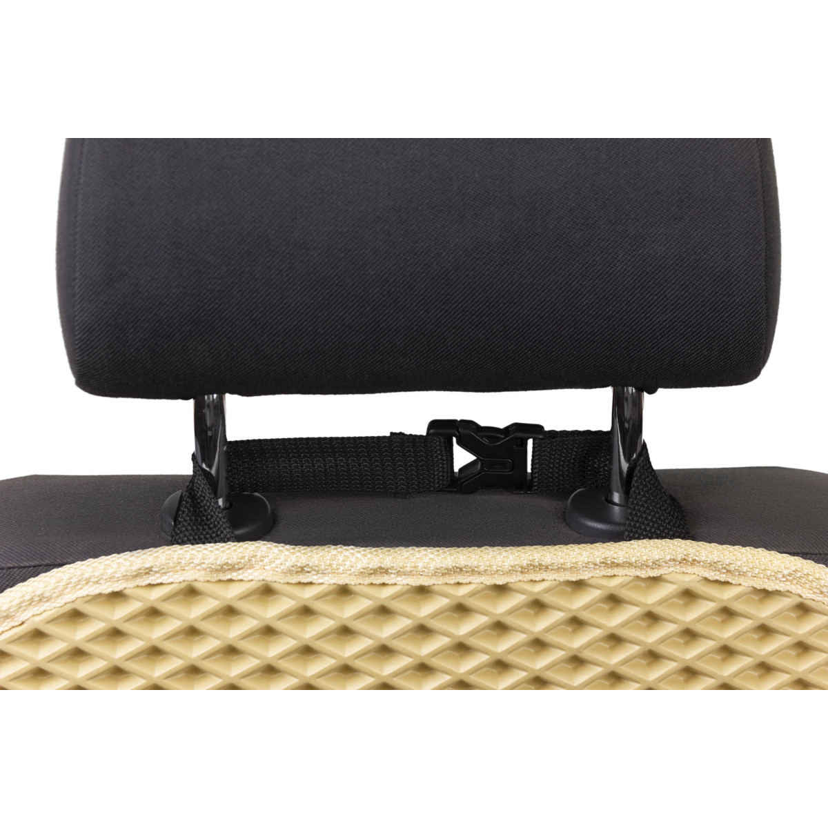 EVAtech Kids’ Car Seat Back Protector 68x46 cm - beige / beige edges