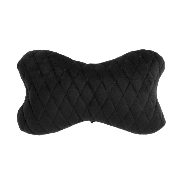 EVAtech Car Headrest Pillow 27x16 cm - black / black stitches