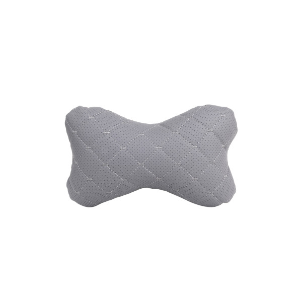 EVAtech ECO Car Headrest Pillow 27x16 cm - grey / gray stitches