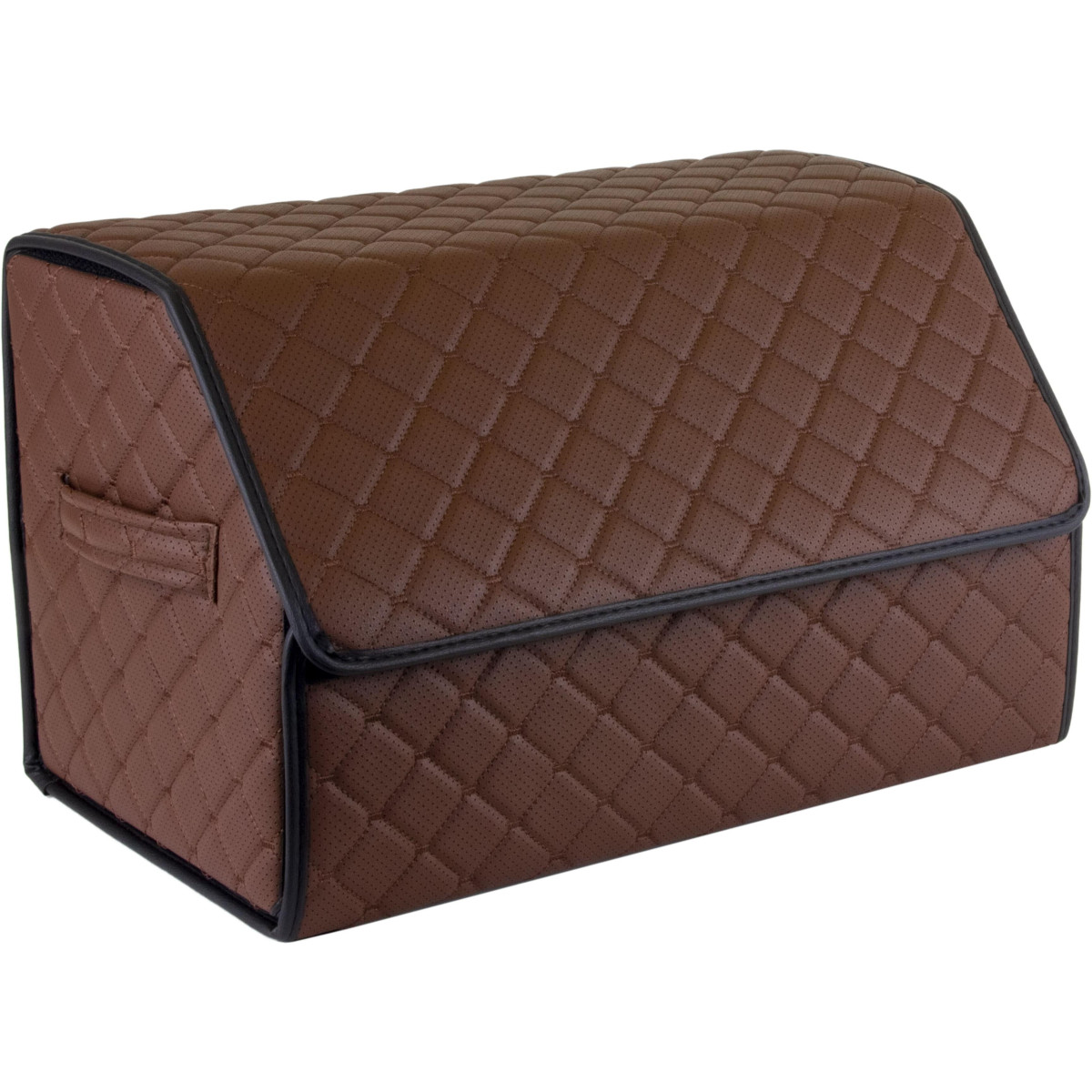 EVAtech Trunk Organizer EVAtech ECO M 30x30x50 cm - brown / black edges / brown stitches / black interior EVAtech Trunk Organizer EVAtech ECO M 30x30x50 cm - brown / black edges / brown stitches / black interior