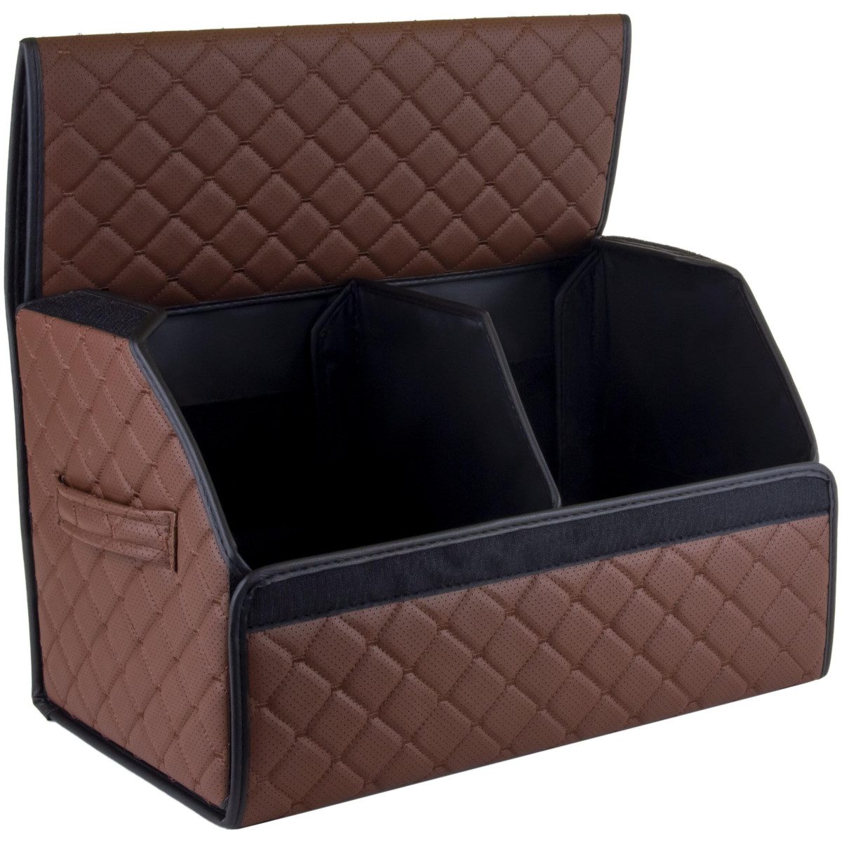 EVAtech Trunk Organizer EVAtech ECO M 30x30x50 cm - brown / black edges / brown stitches / black interior EVAtech Trunk Organizer EVAtech ECO M 30x30x50 cm - brown / black edges / brown stitches / black interior