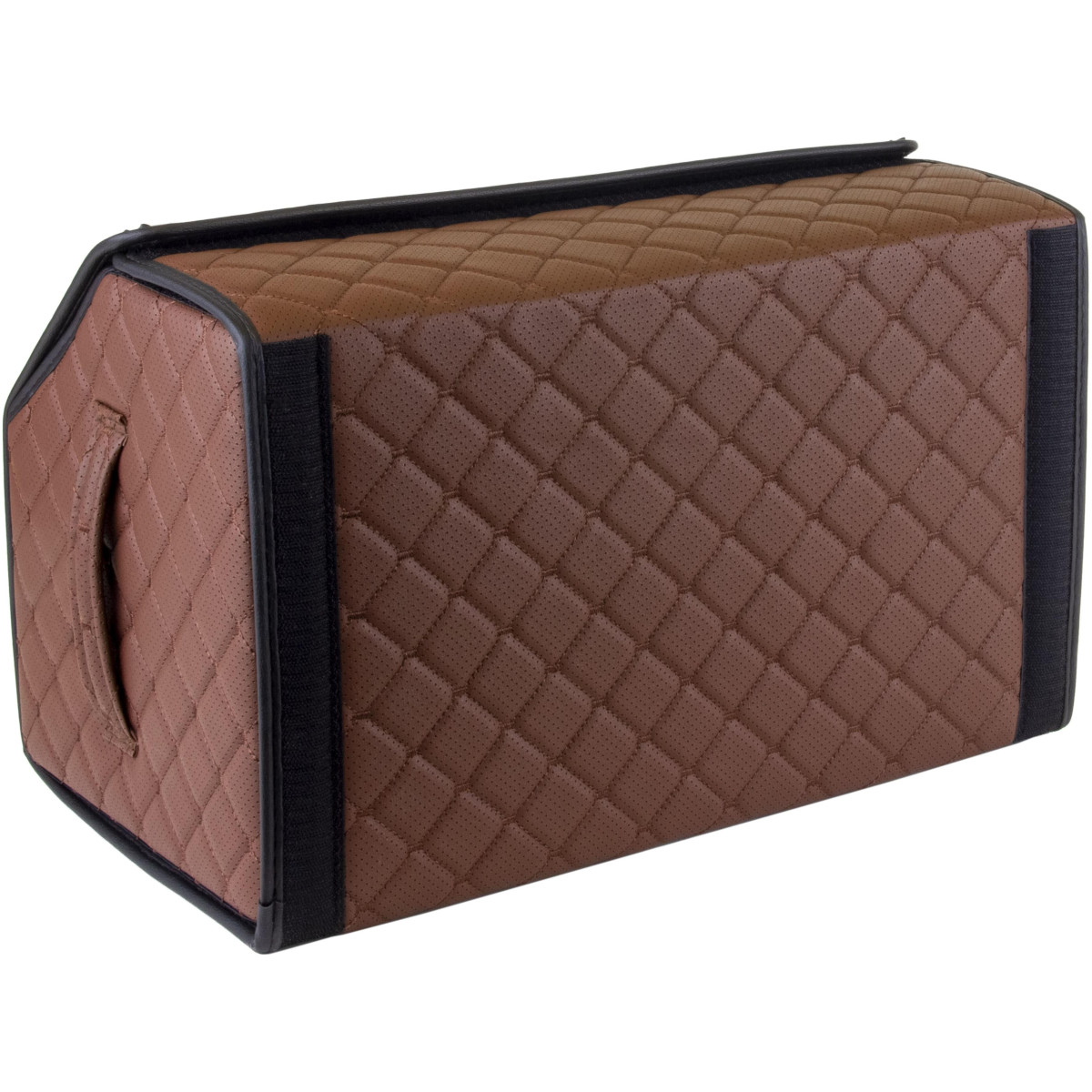 EVAtech Trunk Organizer EVAtech ECO M 30x30x50 cm - brown / black edges / brown stitches / black interior EVAtech Trunk Organizer EVAtech ECO M 30x30x50 cm - brown / black edges / brown stitches / black interior