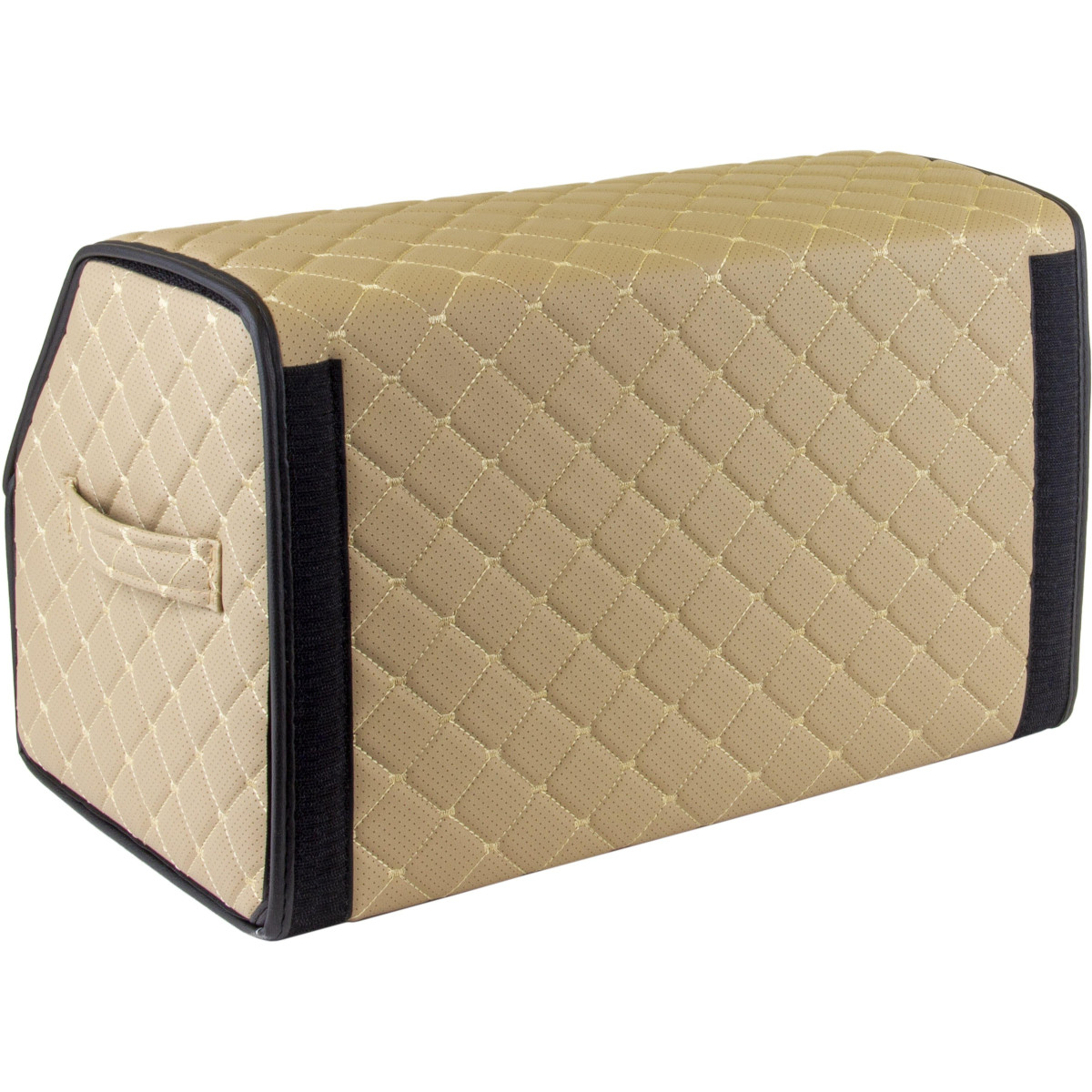 EVAtech Trunk Organizer EVAtech ECO M 30x30x50 cm - beige / black edges / beige stitches / black interior EVAtech Trunk Organizer EVAtech ECO M 30x30x50 cm - beige / black edges / beige stitches / black interior