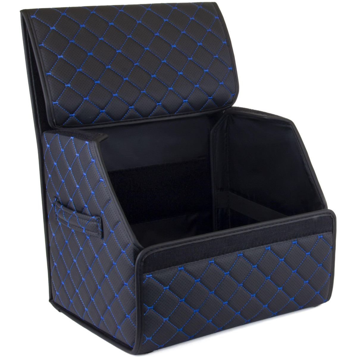 EVAtech Trunk Organizer EVAtech ECO S 30x30x35 cm - black / black edges / blue stitches / black interior