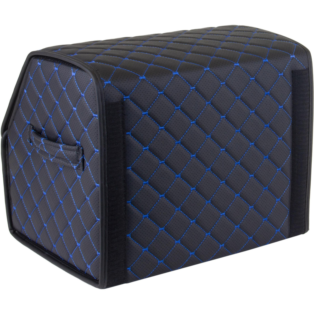 EVAtech Trunk Organizer ECO S 30x30x35 cm - black / black edges / blue stitches / red interior