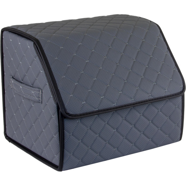 EVAtech Trunk Organizer ECO S 30x30x35 cm - grey / black edges / gray stitches / red interior