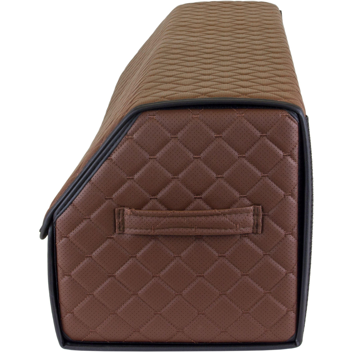 EVAtech Trunk Organizer ECO XXL 30x30x100 cm - brown / black edges / brown stitches / black interior