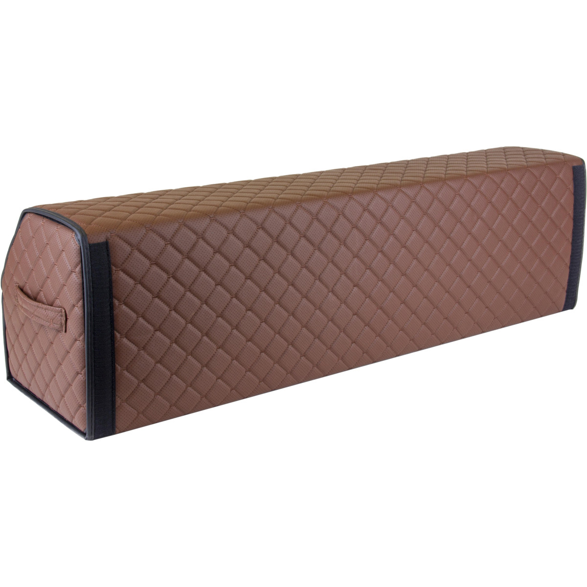 EVAtech Trunk Organizer ECO XXL 30x30x100 cm - brown / black edges / brown stitches / red interior