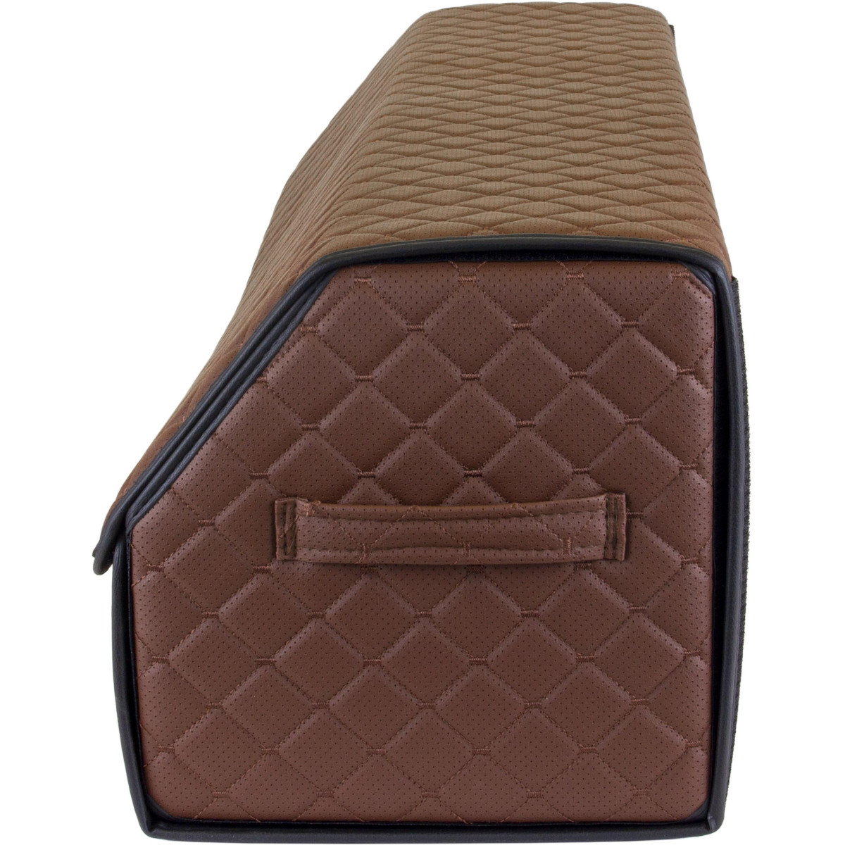 EVAtech Trunk Organizer ECO XXL 30x30x100 cm - brown / black edges / brown stitches / red interior