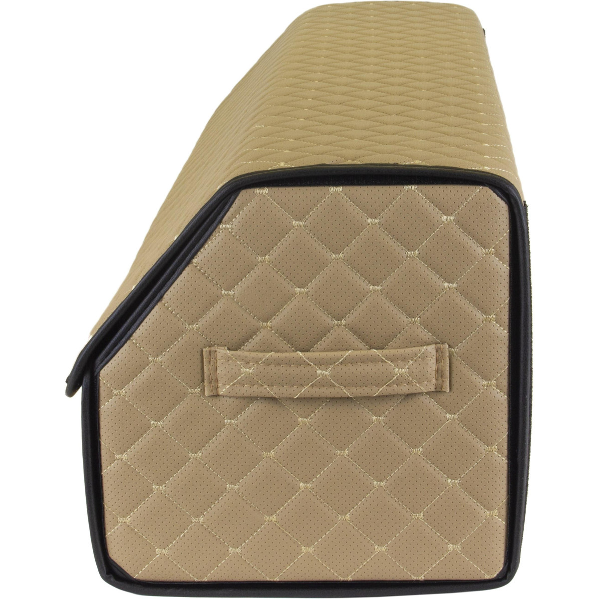 EVAtech Trunk Organizer ECO XXL 30x30x100 cm - beige / black edges / beige stitches / red interior