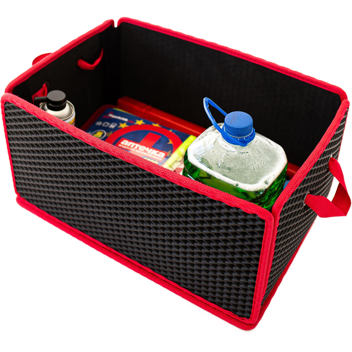 EVAtech Trunk Organizer LightBox 33x50x25 cm - black / red edges EVAtech Trunk Organizer LightBox 33x50x25 cm - black / red edges
