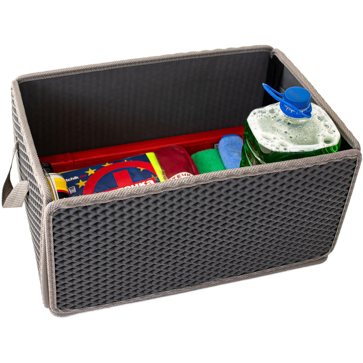 EVAtech Trunk Organizer LightBox 33x50x25 cm - grey / gray edges EVAtech Trunk Organizer LightBox 33x50x25 cm - grey / gray edges