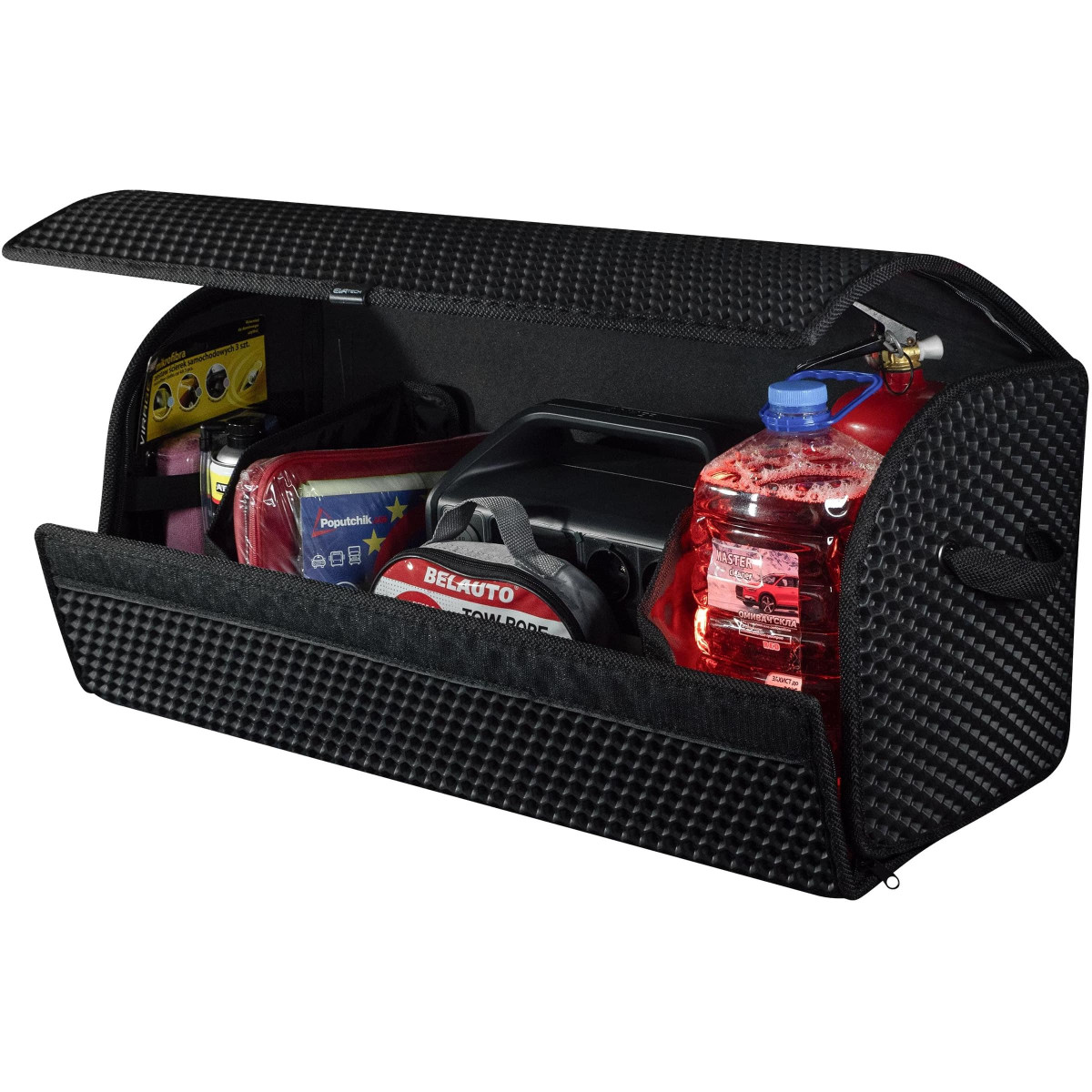 EVAtech Trunk Organizer PRO L 32x75x30 cm - black / black edges EVAtech Trunk Organizer PRO L 32x75x30 cm - black / black edges
