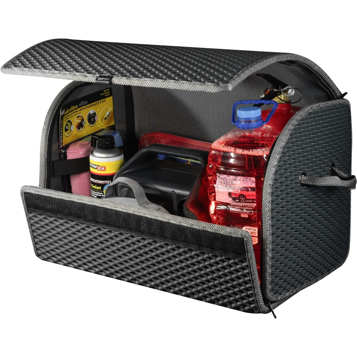 EVAtech Trunk Organizer PRO M 32x50x30 cm - grey / gray edges EVAtech Trunk Organizer PRO M 32x50x30 cm - grey / gray edges