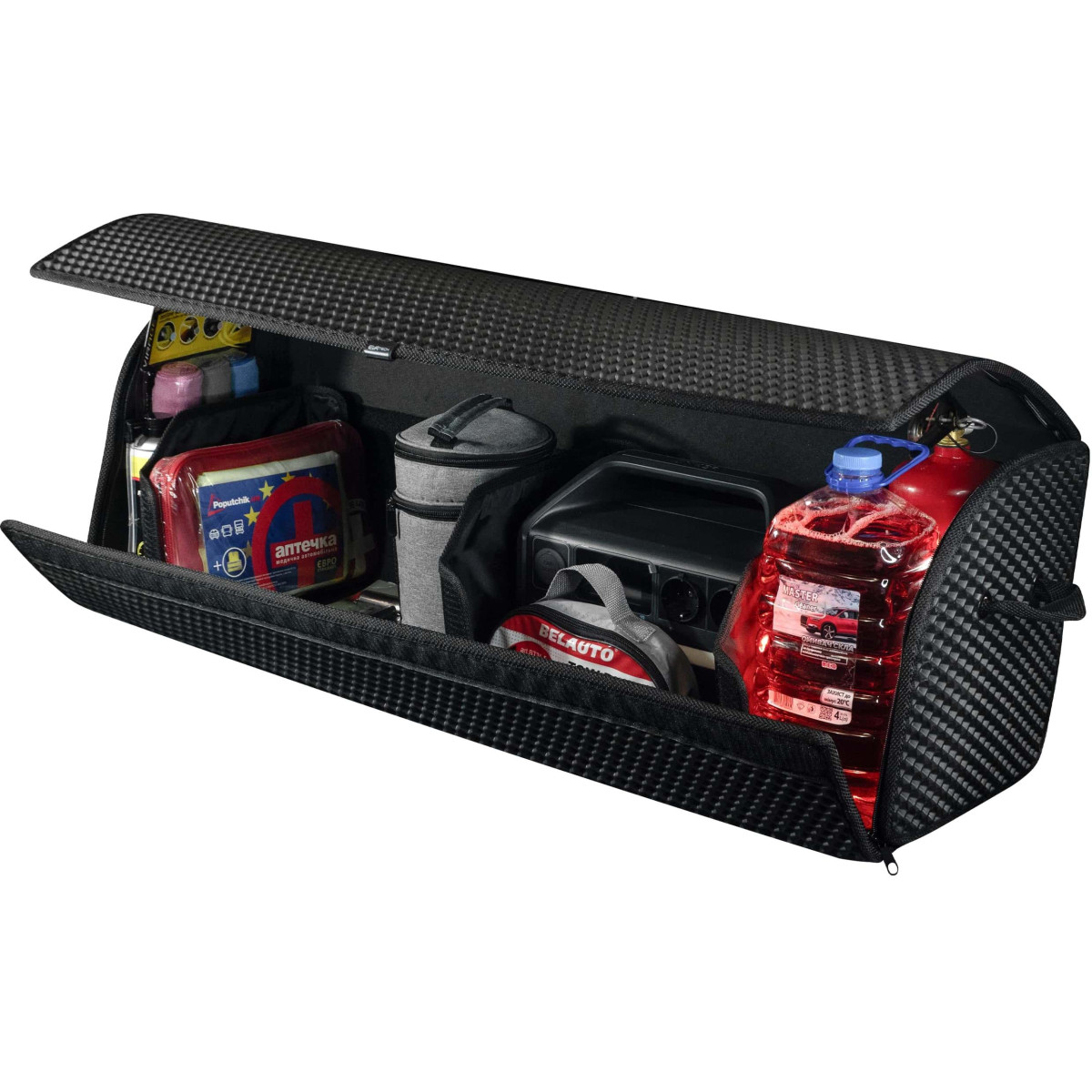 EVAtech Trunk Organizer PRO XL 32x100x30 cm - black / black edges EVAtech Trunk Organizer PRO XL 32x100x30 cm - black / black edges