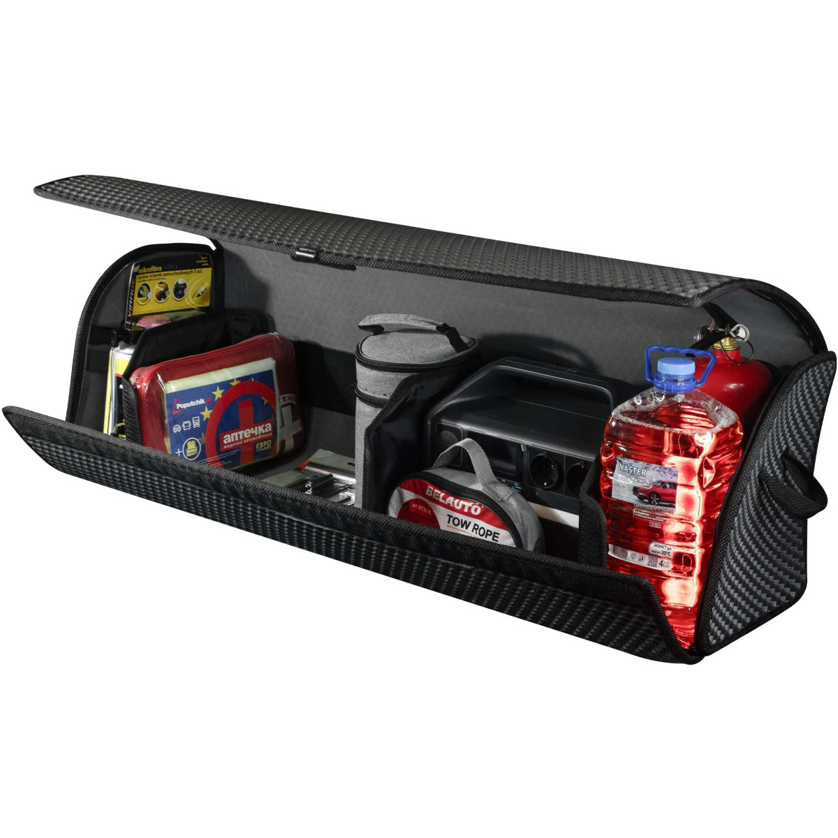 EVAtech Trunk Organizer PRO XL 32x100x30 cm - black / black edges EVAtech Trunk Organizer PRO XL 32x100x30 cm - black / black edges