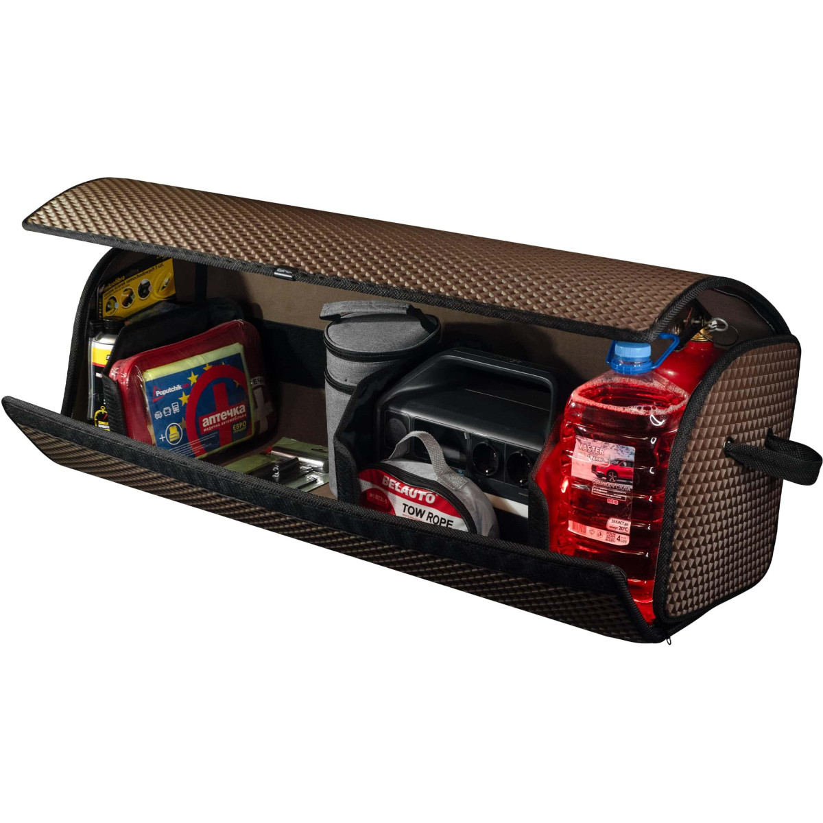 EVAtech Trunk Organizer PRO XL 32x100x30 cm - black / red edges EVAtech Trunk Organizer PRO XL 32x100x30 cm - black / red edges