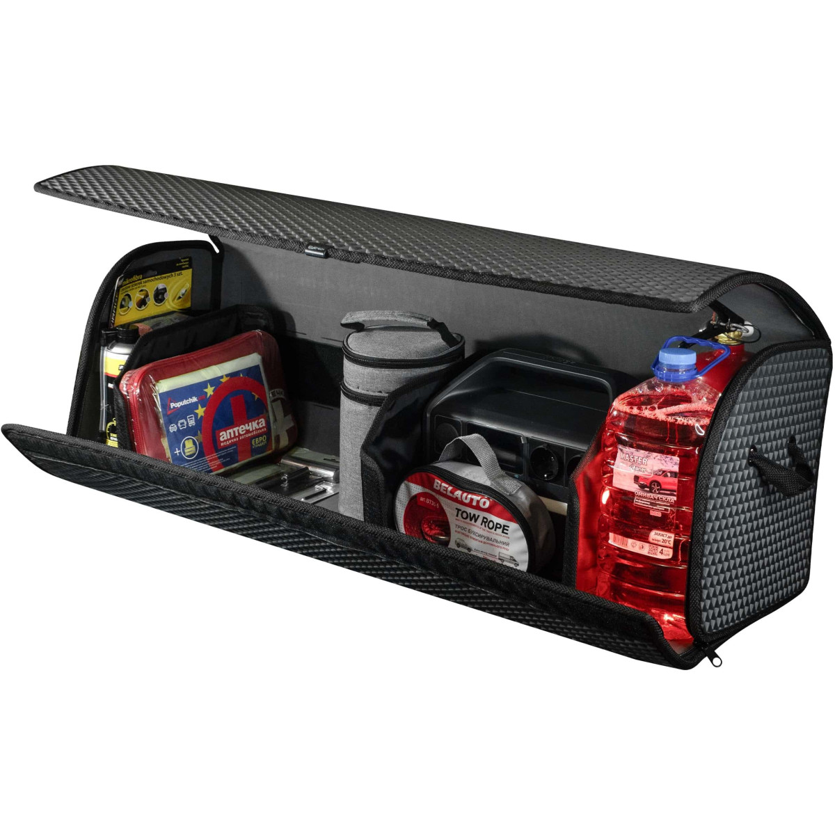 EVAtech Trunk Organizer PRO XL 32x100x30 cm - grey / black edges EVAtech Trunk Organizer PRO XL 32x100x30 cm - grey / black edges