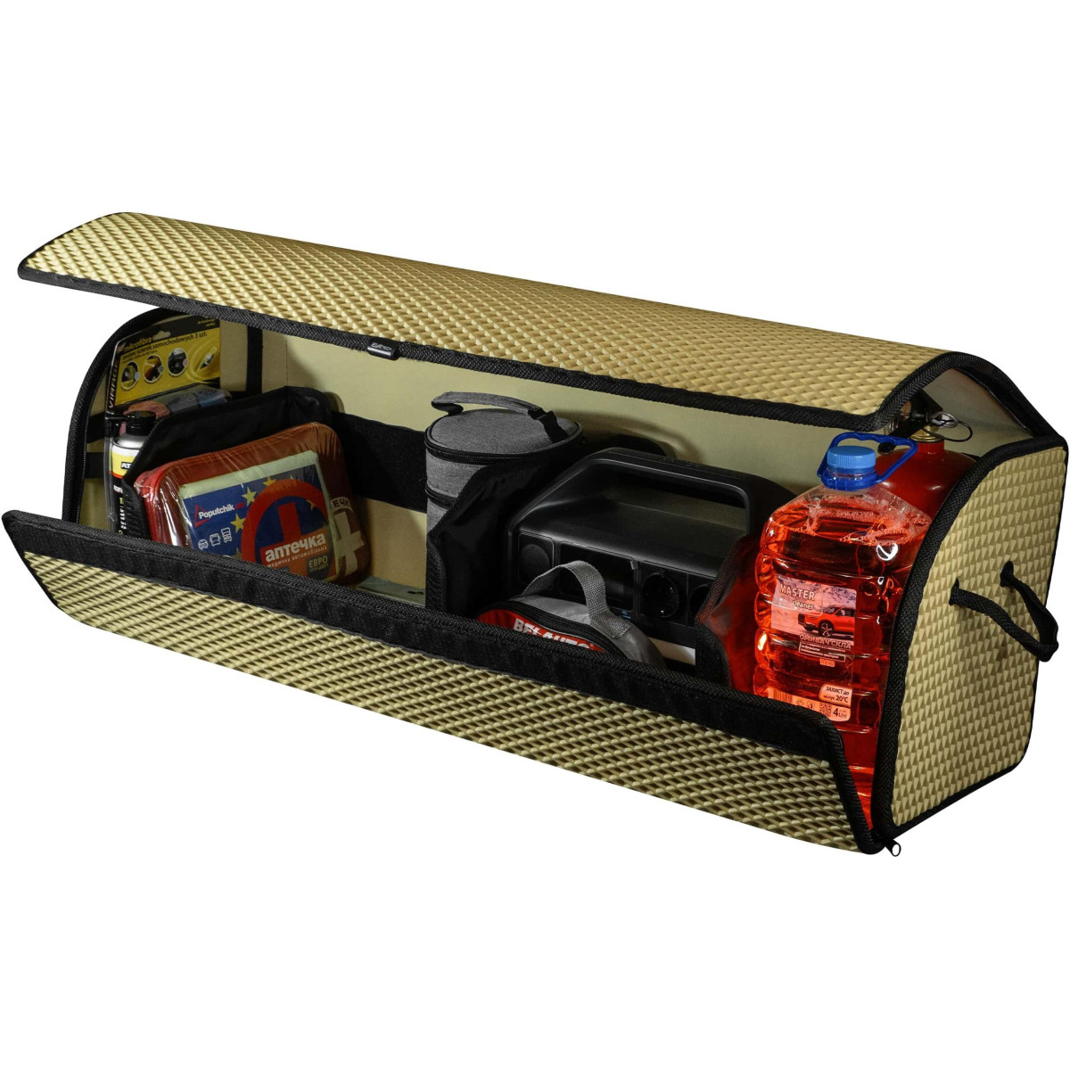 EVAtech Trunk Organizer PRO XL 32x100x30 cm - beige / black edges EVAtech Trunk Organizer PRO XL 32x100x30 cm - beige / black edges