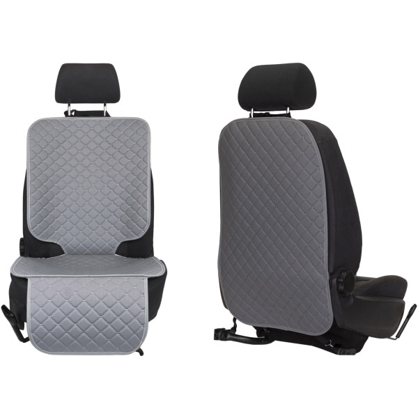 EVAtech ECO Car Seat Protector Set - grey / gray edges / gray stitches