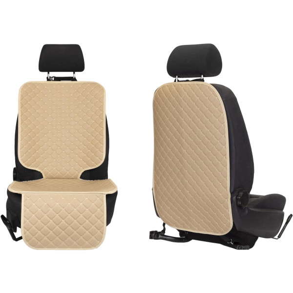 EVAtech ECO Car Seat Protector Set - beige / beige edges / beige stitches