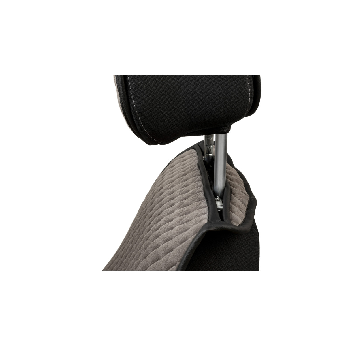EVAtech Basic Seat Covers, 2 pcs - grey / black edges / gray stitches EVAtech Basic Seat Covers, 2 pcs - grey / black edges / gray stitches