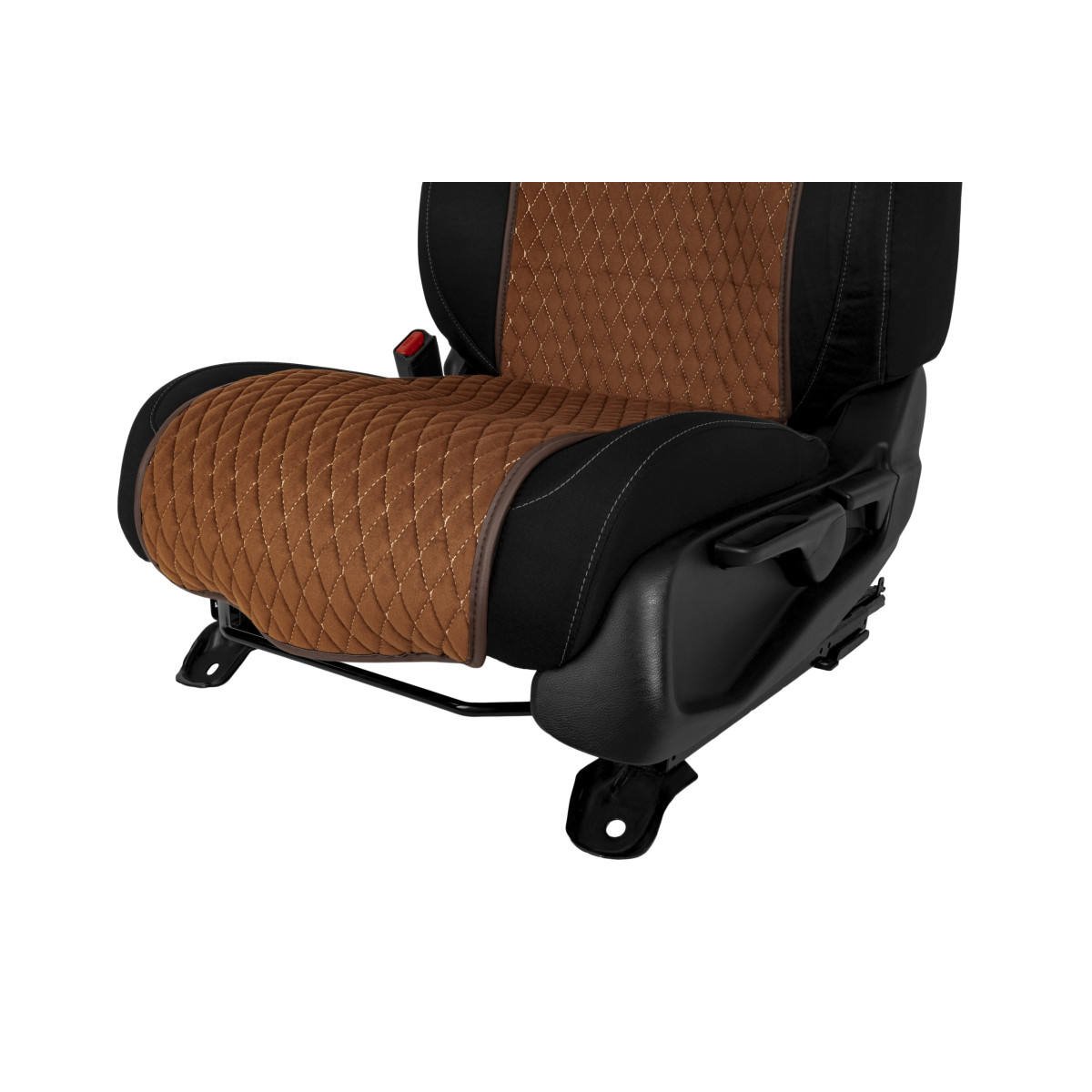 EVAtech Basic Seat Covers, 2 pcs - brown / brown edges / brown stitches EVAtech Basic Seat Covers, 2 pcs - brown / brown edges / brown stitches