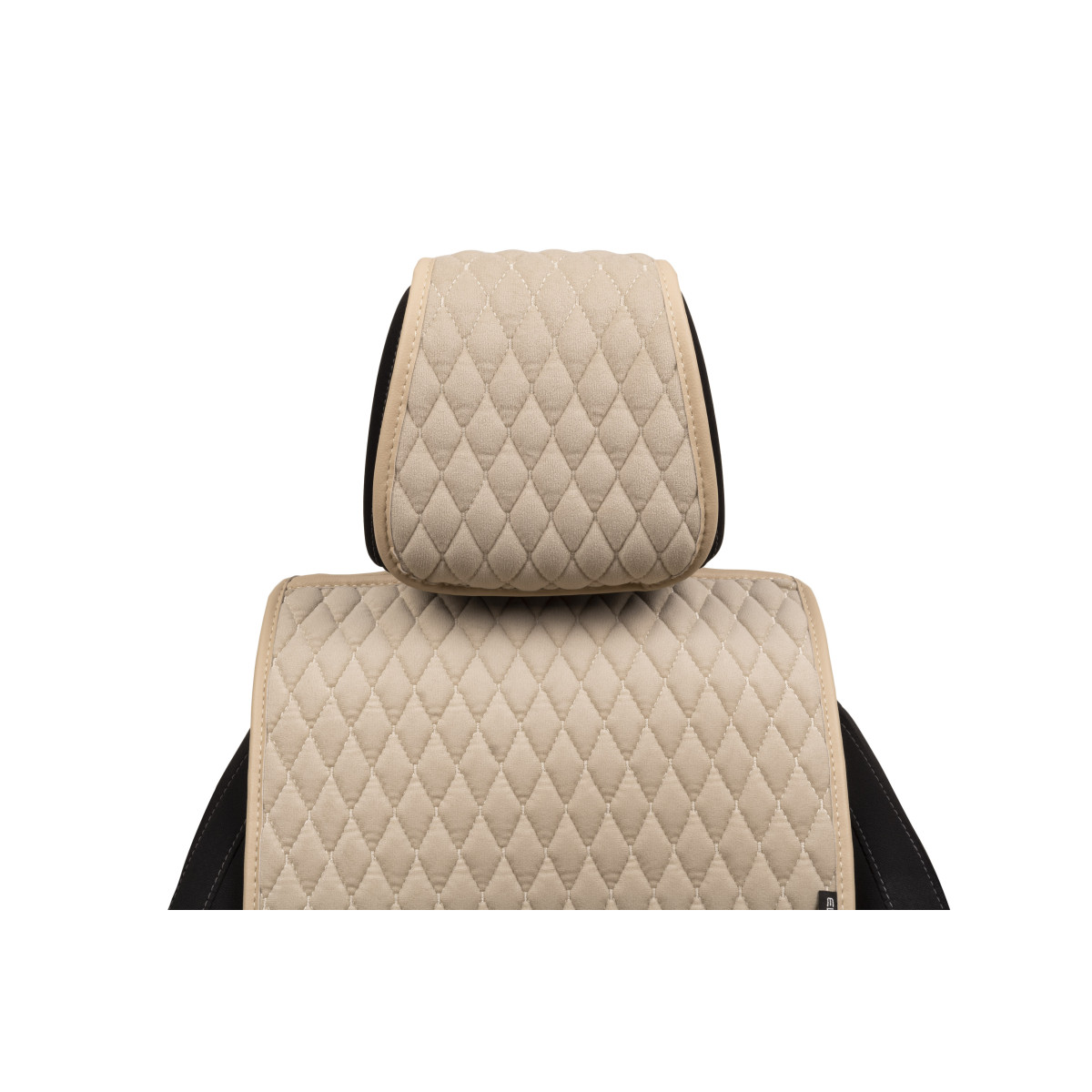 EVAtech Basic Seat Covers, 2 pcs - beige / beige edges / beige stitches