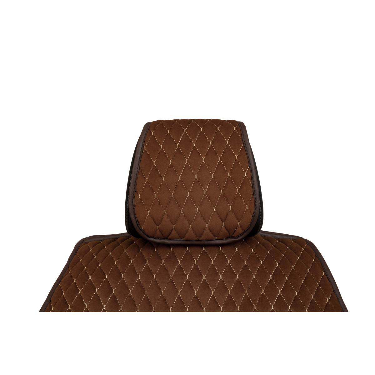 EVAtech PRO Seat Covers, 2 pcs - brown / brown edges / brown stitches