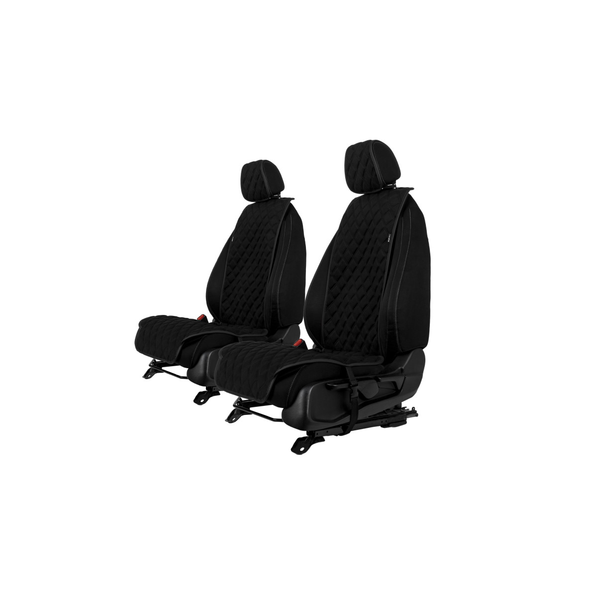 EVAtech Standard Seat Covers, 2 pcs - black / black edges / black stitches EVAtech Standard Seat Covers, 2 pcs - black / black edges / black stitches